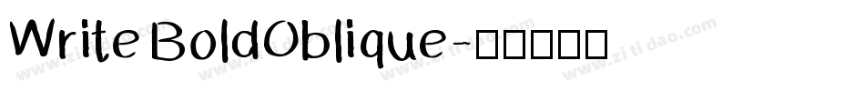 Write BoldOblique字体转换